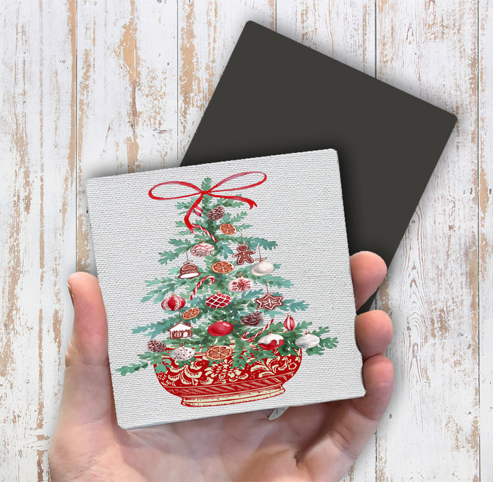 Christmas Chinoiserie Christmas Tree Magnet Fridge