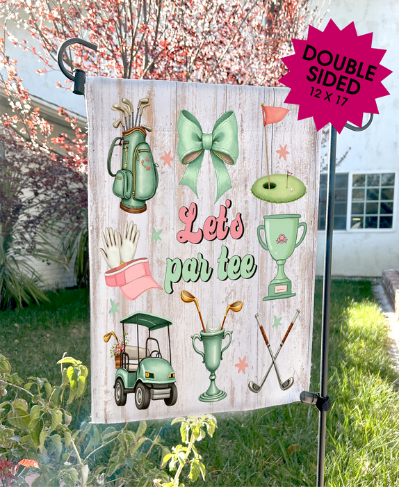 Golf Let's Par tee Garden Flags