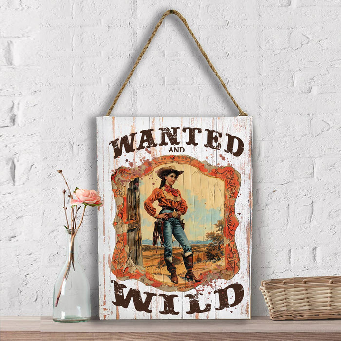 Vintage Cowgirls Wanted and Wild Wall Decor