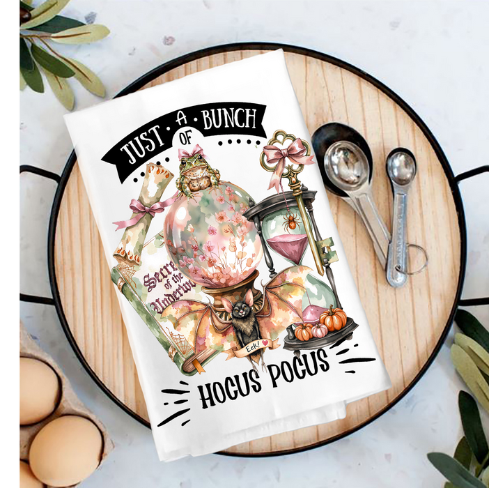 Halloween Bunch of Hocus Pocus Tea Towel