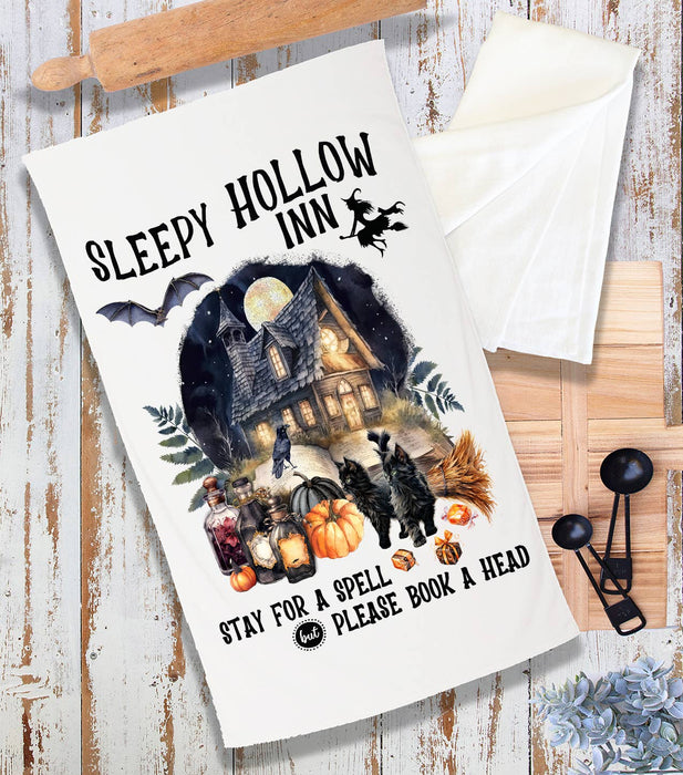 Halloween Sleepy Hollow Inn Terry Towel