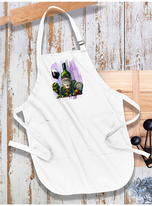 Halloween Zombie Zinfandel Apron