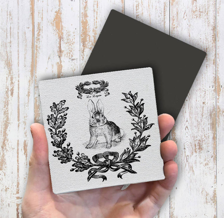 French Bunnies, Le Lapin, Easter, Magnet Fridge