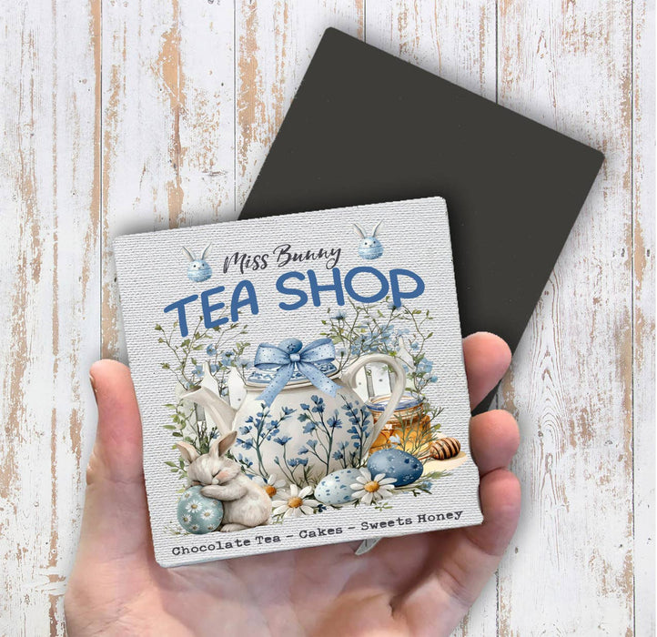 Easter Miss Bunny Tea Shop Magnet Fridge