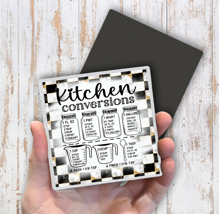 Checkered Kitchen Conversions Magnet Fridge