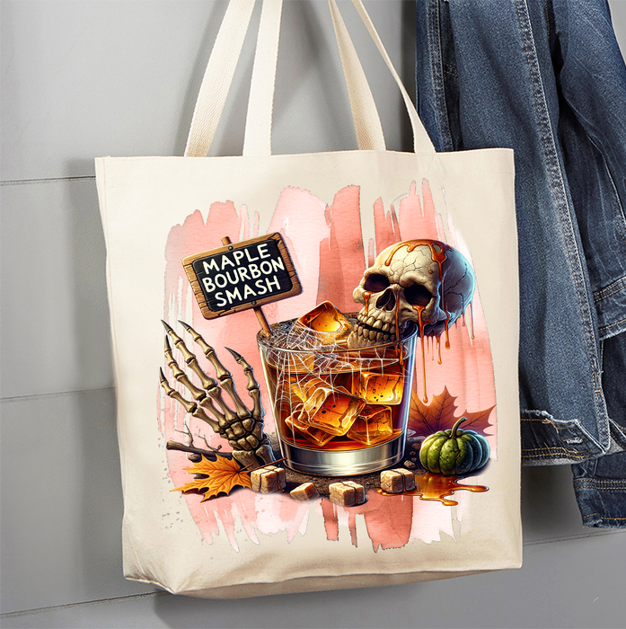 Halloween Maple Bourbon Smash Canvas Tote Bag