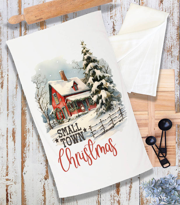 Small Town Christmas Terry Towel