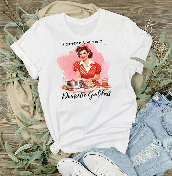 Domestic Goddess Retro Housewife T-Shirt