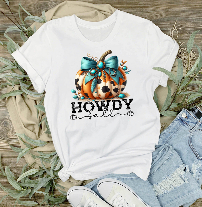 Howdy Fall Turquoise Pumpkin T-Shirt