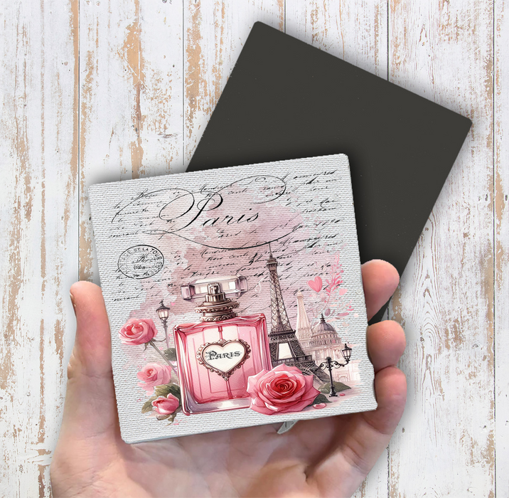 French Paris Perfume Roses Magnet Fridge