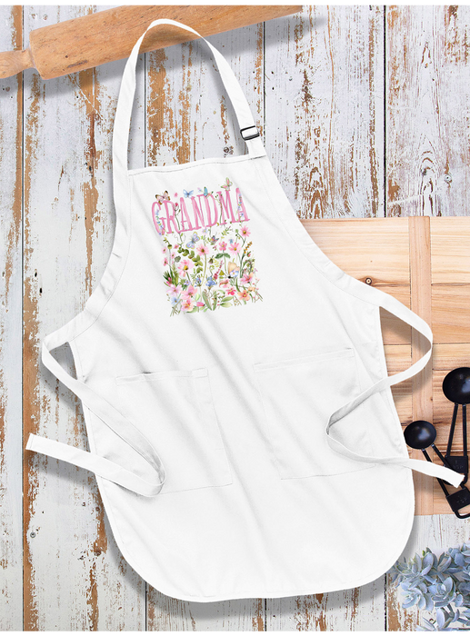 Mother's Day Wild Flowers Grandma Apron