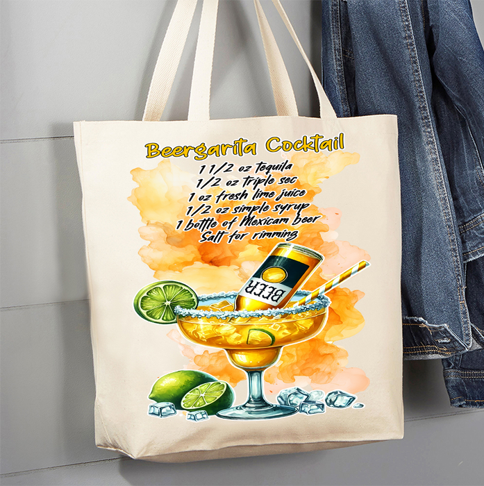 Summer Cocktail Beergarita Canvas Tote Bag