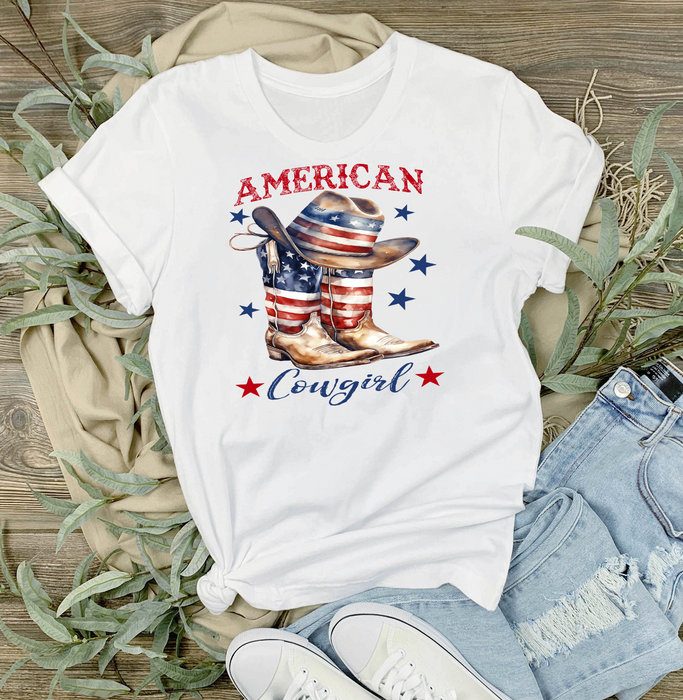 Western American Cowgirl Boots T-Shirt