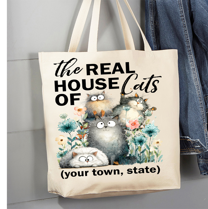 The Real House Cats of Canvas Tote Bag