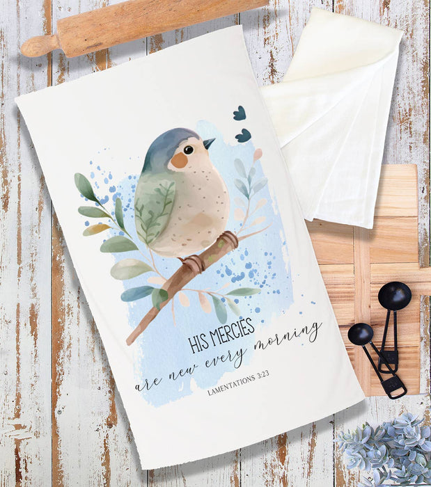 Spiritual His Mercies are New Bird Terry Cloth Towel