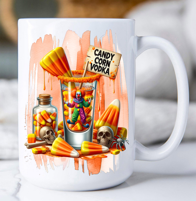 Halloween Candy Corn Vodka Coffee Mug