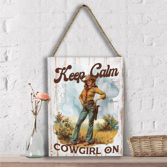 Vintage Cowgirls Keep Calm Cowgirl On Wall Decor