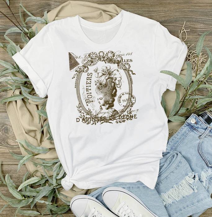Vintage Shabby Chic French Lady T-Shirt