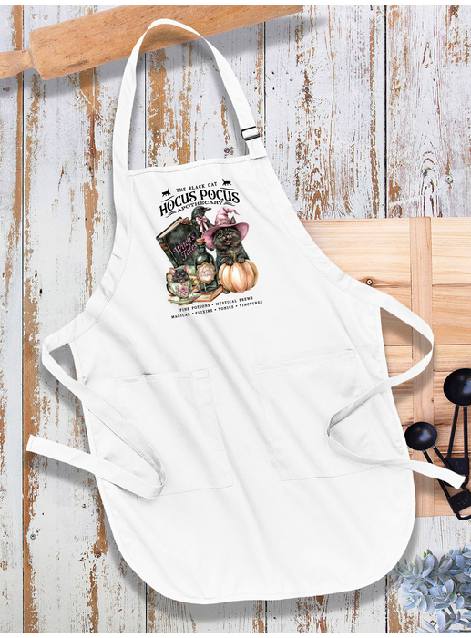 Halloween Hocus Pocus Black Cat Apron