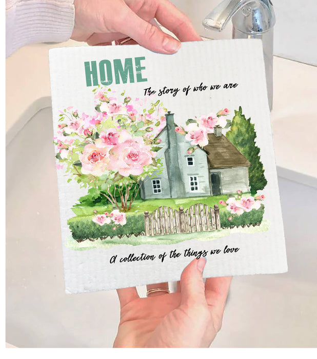 Modern Farmhouse Home Our Story Swedish Dishcloth