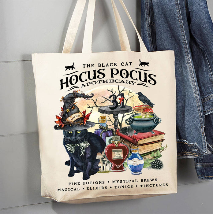 Halloween Hocus Pocus Apothecary Canvas Tote Bag