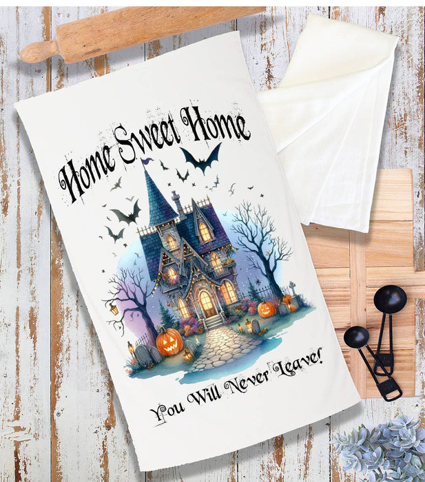 Halloween Masion Home Sweet Home Terry Towel
