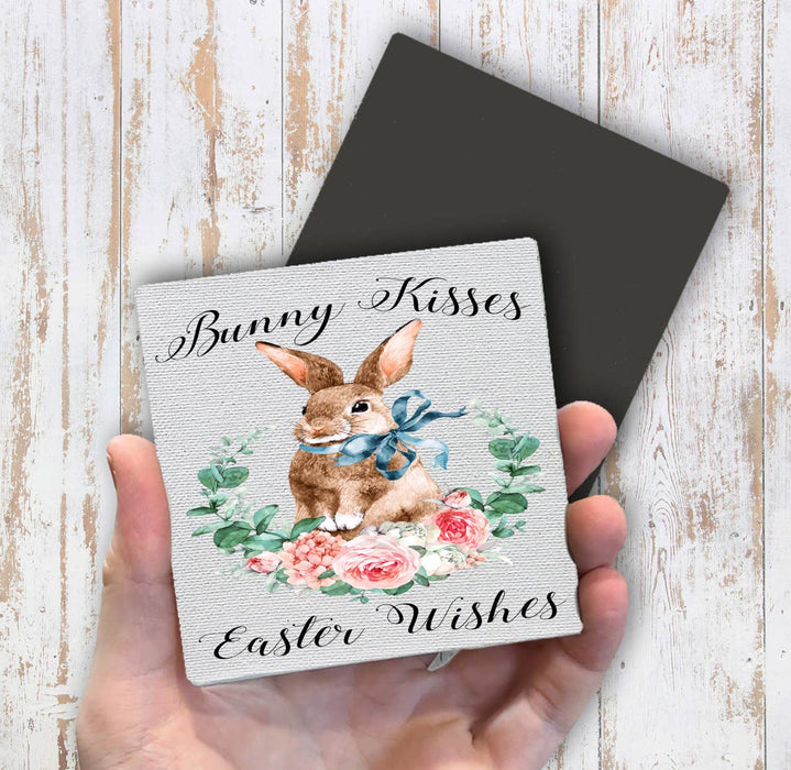 Bunny Kisses Easter Wishes Magnet Fridge