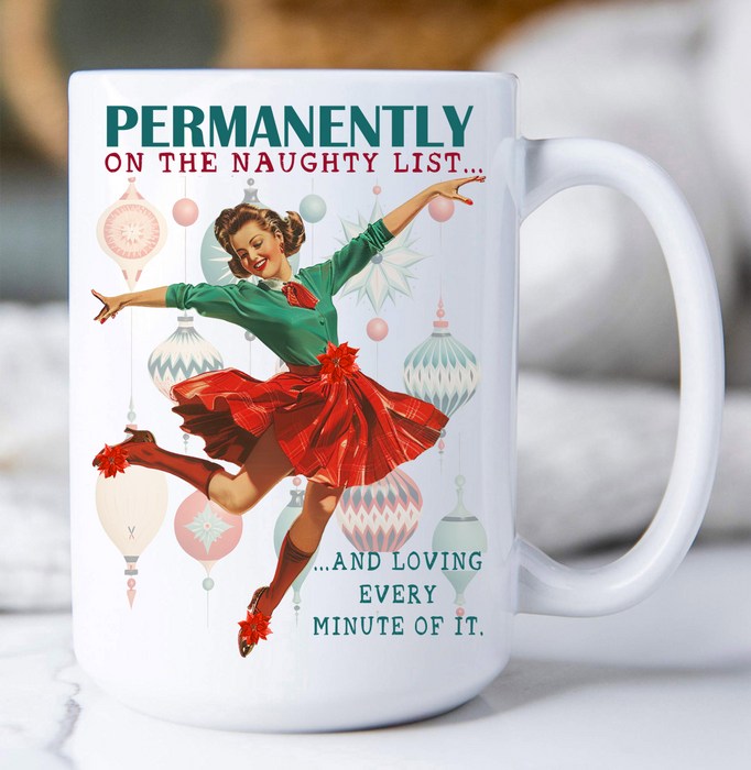 Christmas Funny Naughty List Coffee Mug