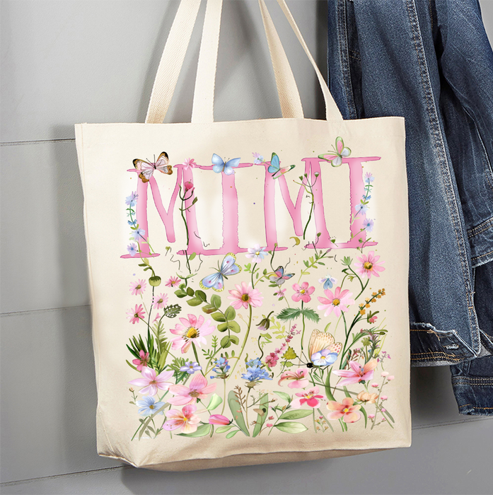 Mother's Day Wild Flowers Mimi Canvas Tote Bag