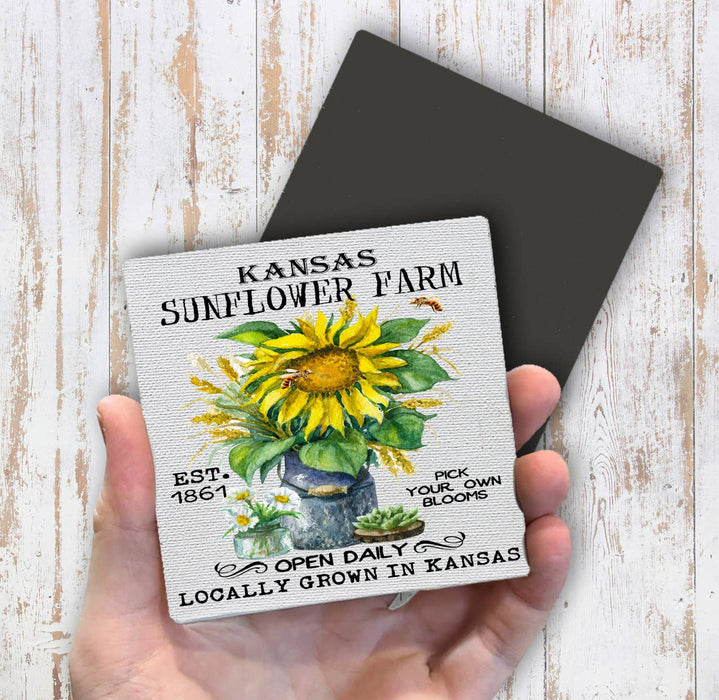 Kansas State Flower Sunflower Magnet Fridge