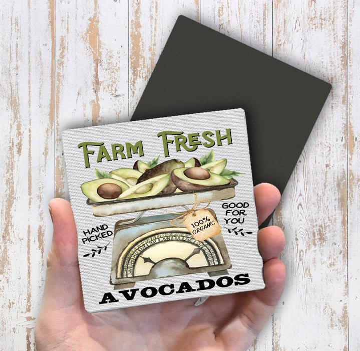 Farm Fresh Avocados Organic  Magnet Fridge