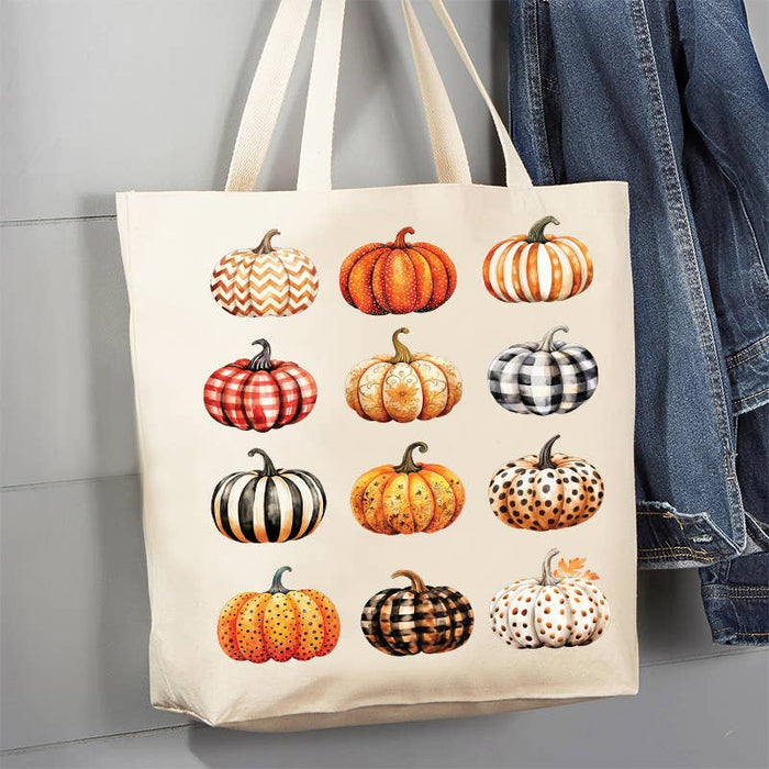 Fall Autumn Variety of PumpkinsCanvas Tote Bag