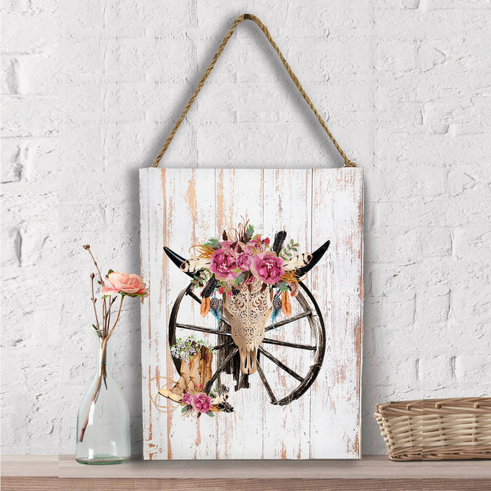 Western Cow Skull Cowboy Southwestern Wall Decor