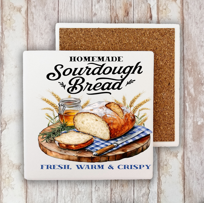 Homemade Sourdough Bread Stone Coaster