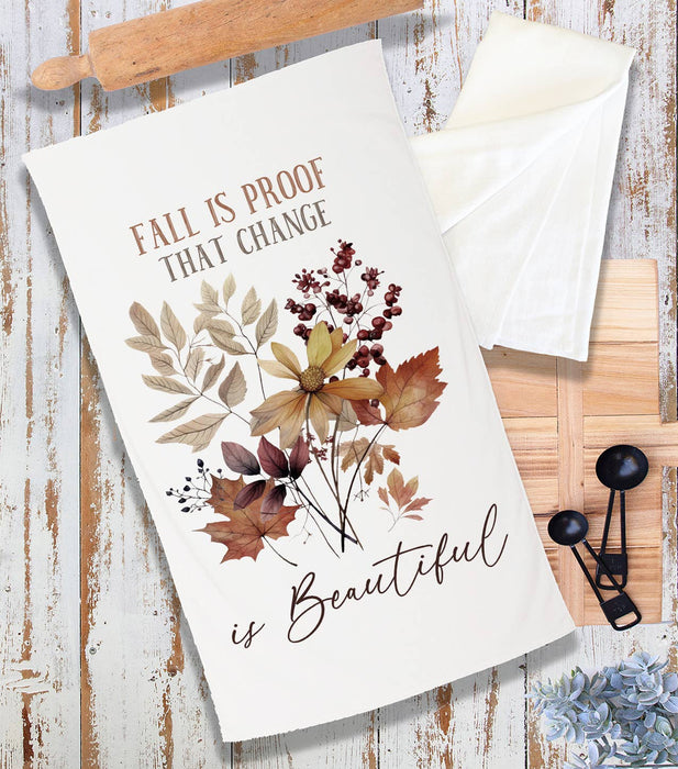 Autumn Fall Is proof of Change Terry Towel