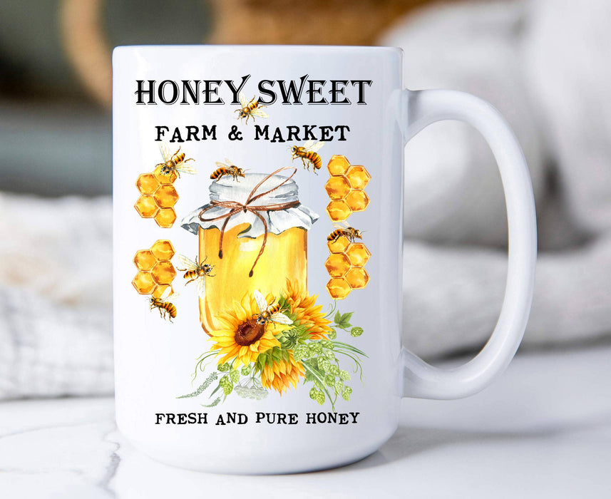 Modern Farm House Honey Sweet Bees Coffee Mugs