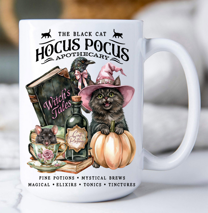 Halloween Hocus Pocus Black Cat Coffee Mug