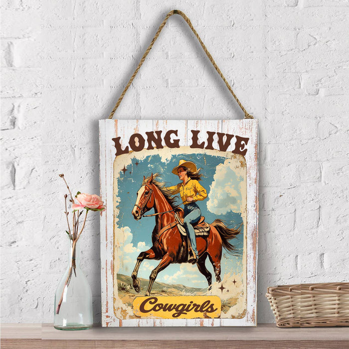Vintage Cowgirls Long Live Cowgirls Wall Decor