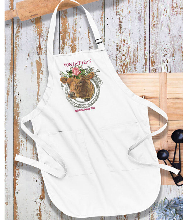 Country Vintage French Farm Cow Apron