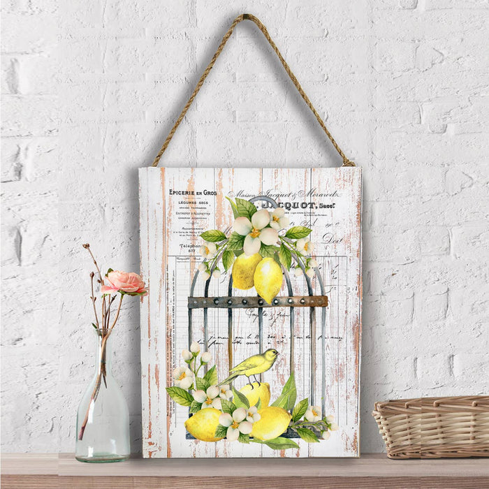 French Lemons Bird Cage Wall Decor