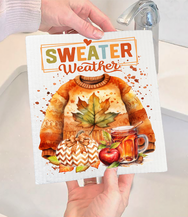 Fall Sweater Weather Swedish Dishcloth