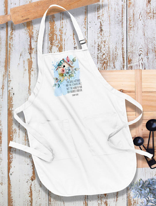 Spiritual The word of God Endures Kitchen Cotton Apron