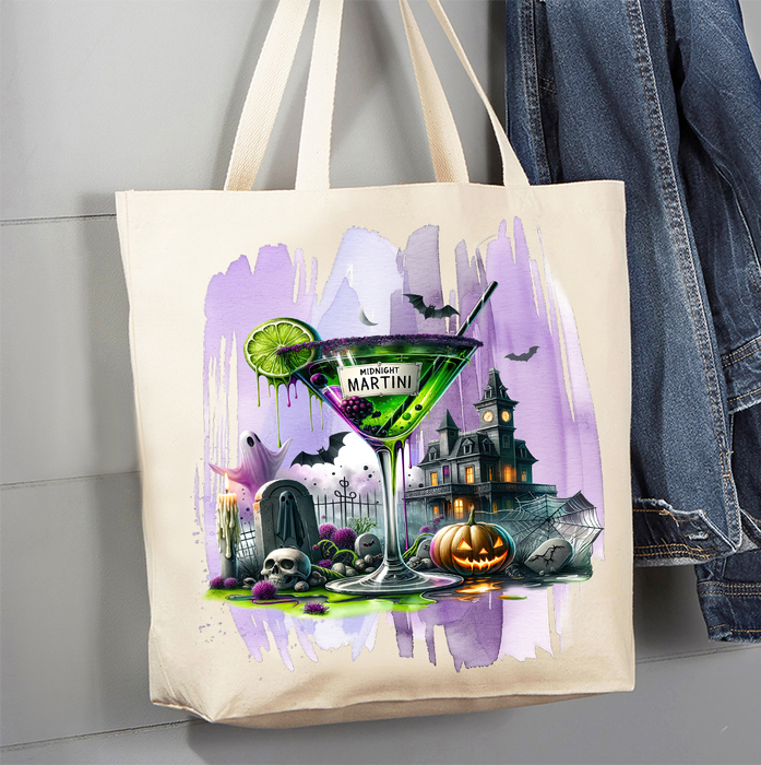 Halloween Midnight Martini Canvas Tote Bag