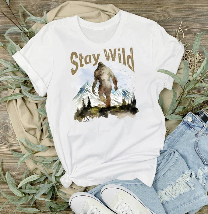 Stay Wild Sasquatch Big Foot T-Shirt