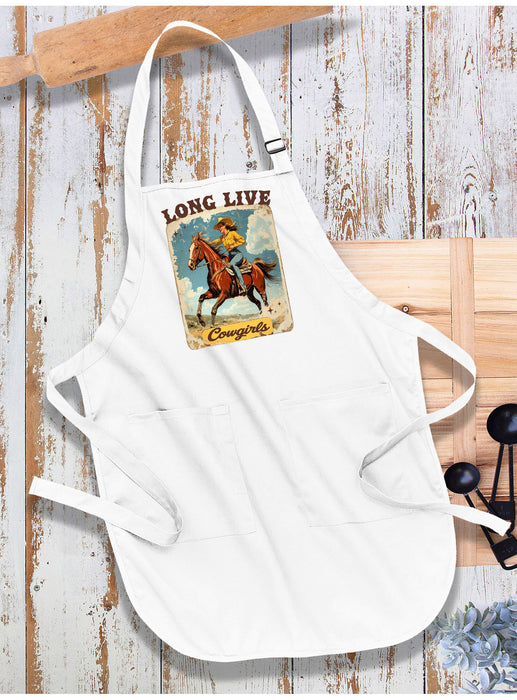 Vintage Cowgirls Long Live Cowgirls Apron