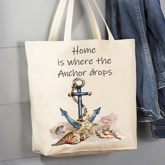 Beach Sea Shells Ocean Anchor 12 oz Tote Bag