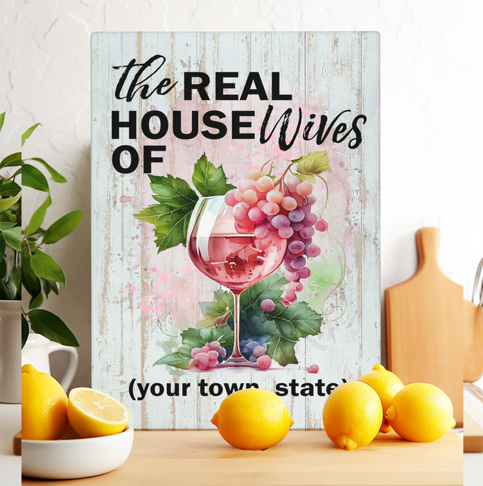 Wine The Real House Wifes of Glass Cutting Board Trivet