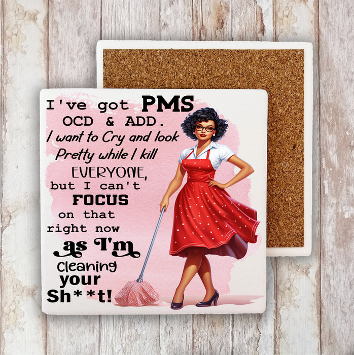 To Busy Cleaning Up Your Sh*T Funny Stone Coaster