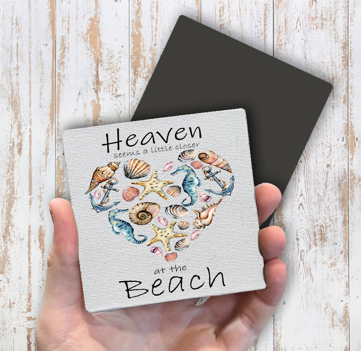 Heart Beach Sea Shells Ocean Magnet Fridge