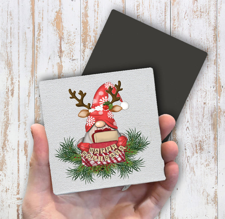 Christmas Gnome Reindeer Magnet Fridge